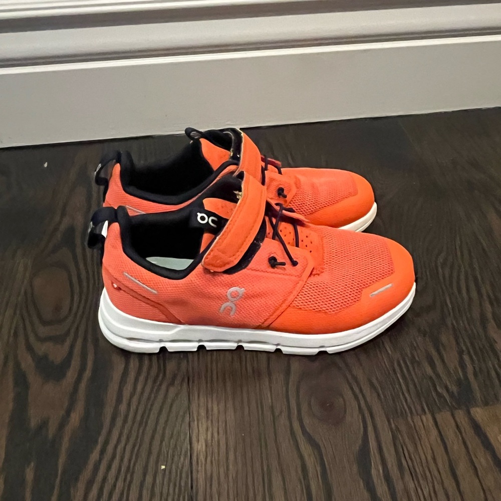 Kids on running sneakers